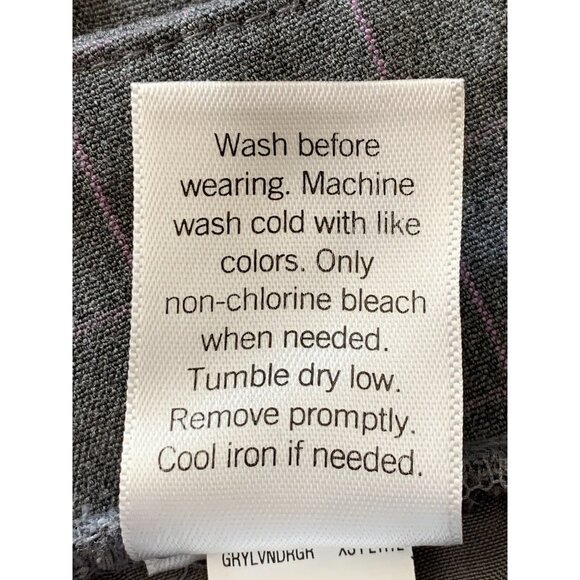 Nine West Petite Relaxed Crop Gray Plaid Dress Pants Elastic Waist & Pockets PXS - Picture 11 of 11